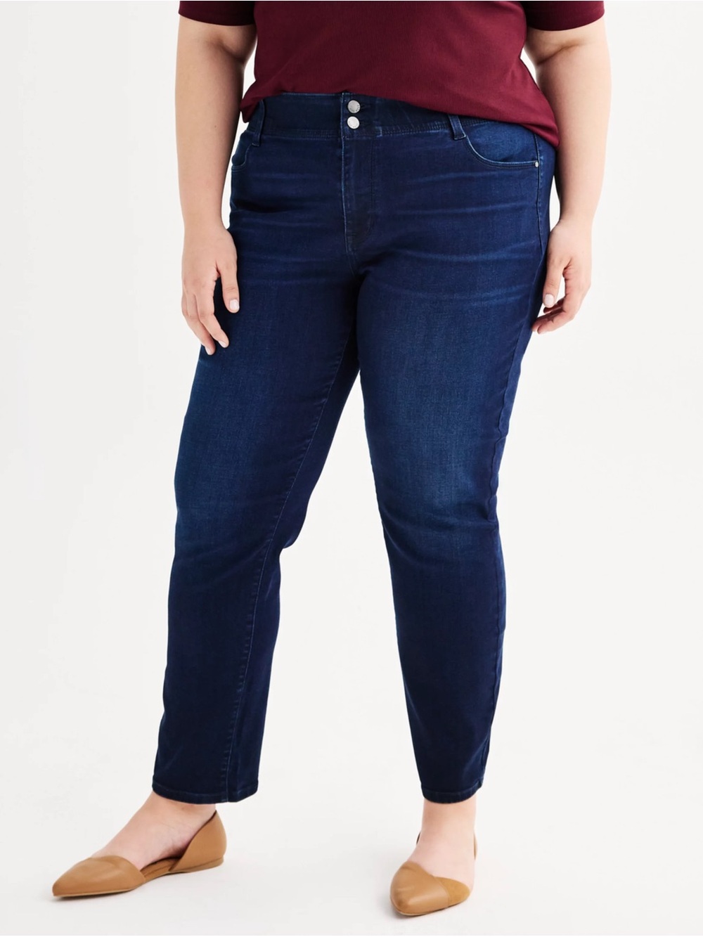 9 West Straight Leg High-Rise Women’s Jeans in Dark Blue Size 16W